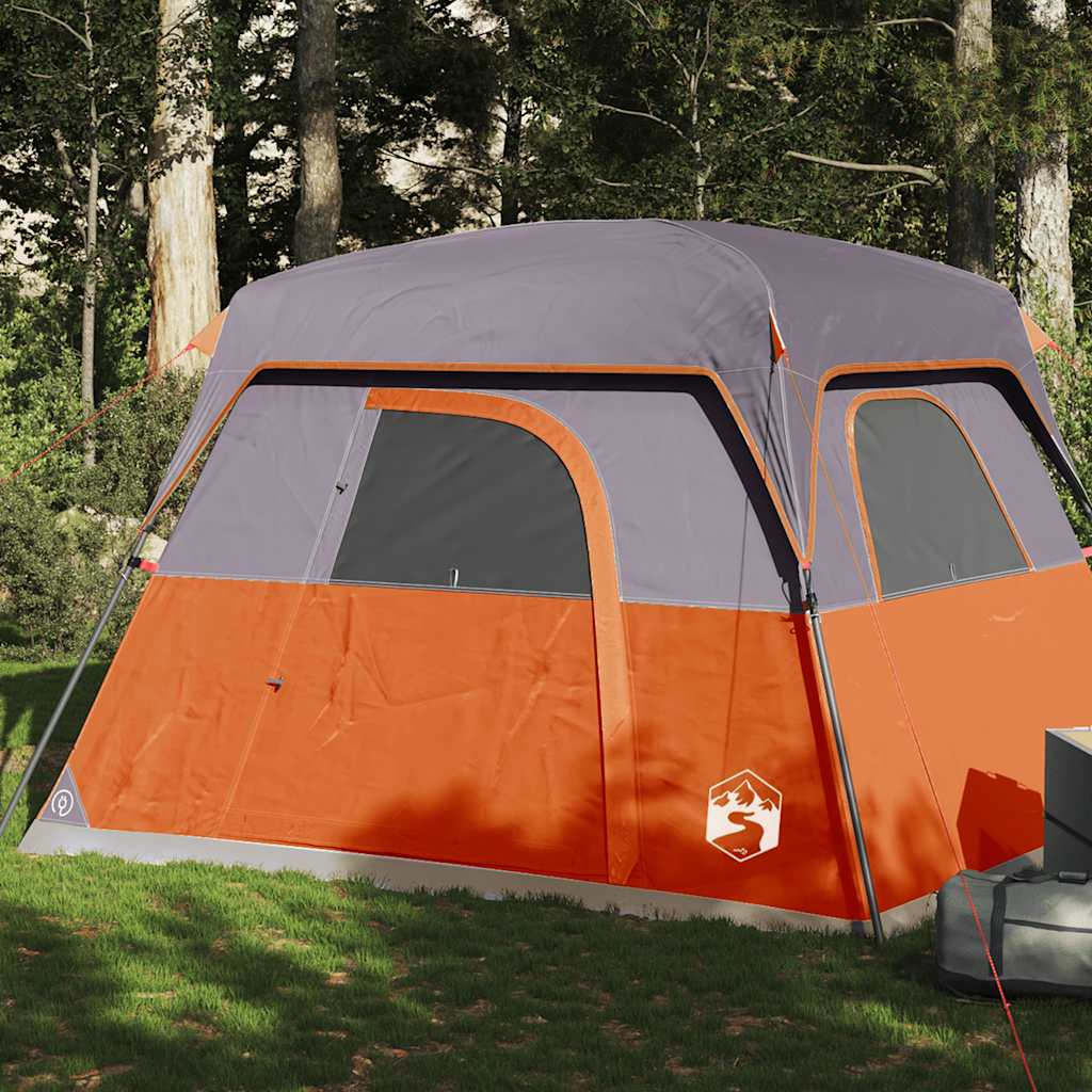 Campingtelt 4 Personer Oransje Vanntett