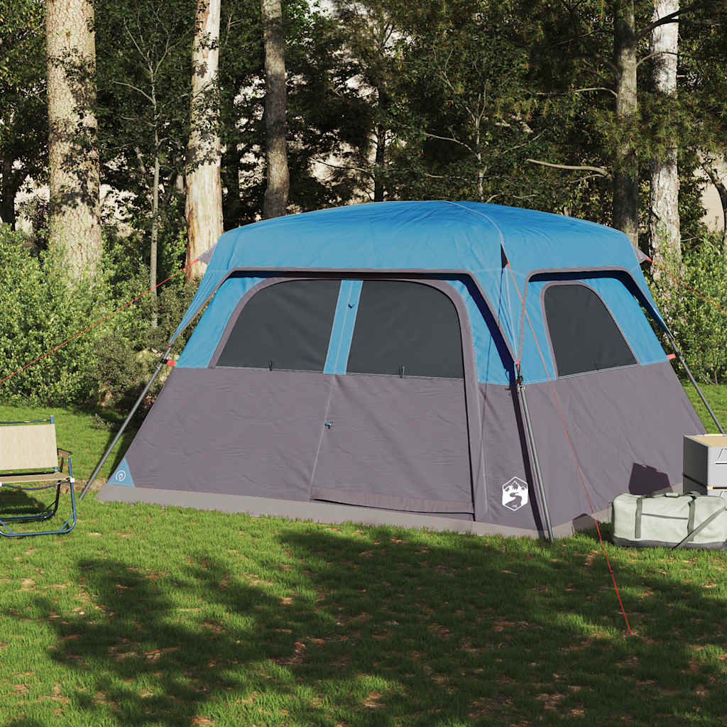 Campingtelt 6 Personer Blå Vanntett