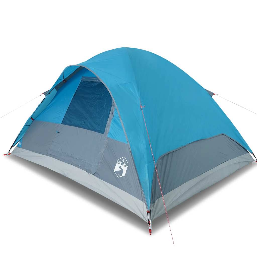 Kuppeltelt For Camping 6 Personer Blå Vanntett