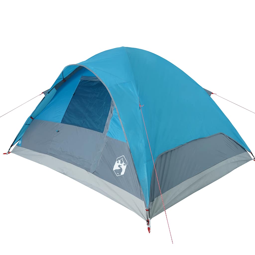 Kuppeltelt For Camping 6 Personer Blå Vanntett