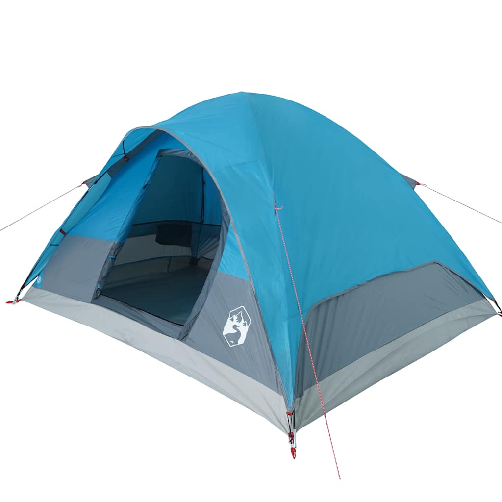 Kuppeltelt For Camping 6 Personer Blå Vanntett