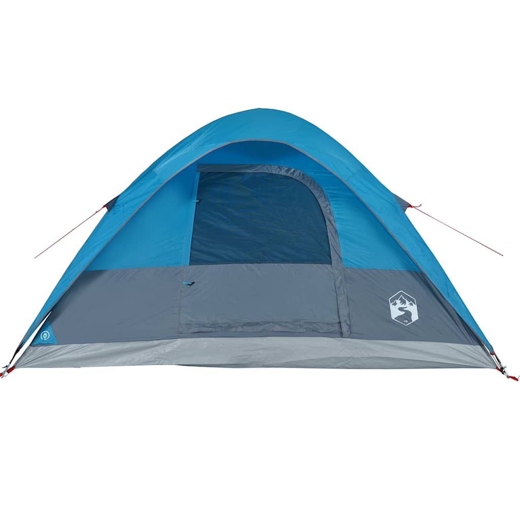 Kuppeltelt For Camping 6 Personer Blå Vanntett
