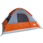 Kuppeltelt For Camping 6 Personer Oransje Vanntett