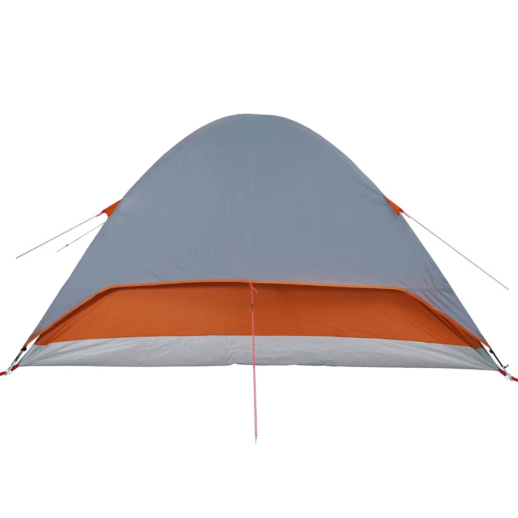 Kuppeltelt For Camping 6 Personer Oransje Vanntett