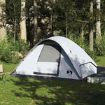 Kuppeltelt For Camping 6 Personer Hvit Blendingsstoff Vanntett