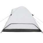 Kuppeltelt For Camping 6 Personer Hvit Blendingsstoff Vanntett