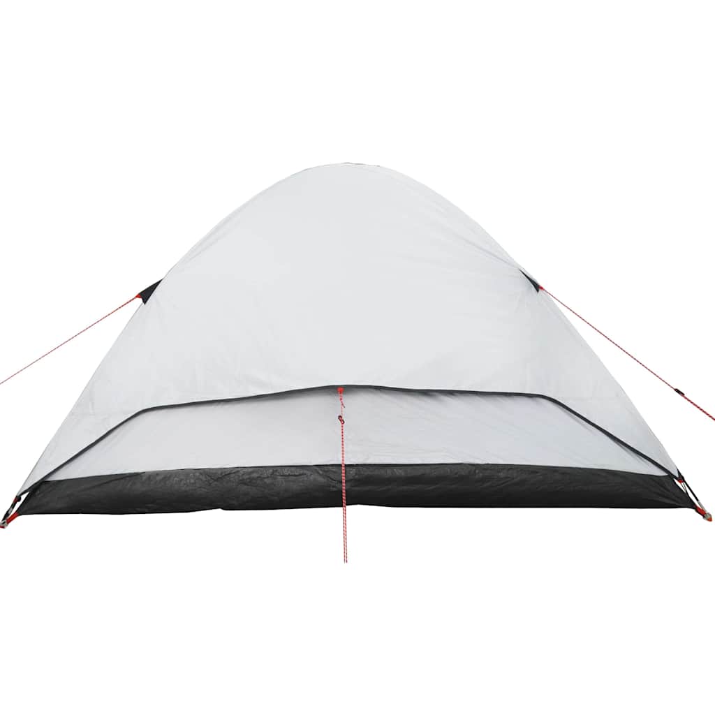 Kuppeltelt For Camping 6 Personer Hvit Blendingsstoff Vanntett