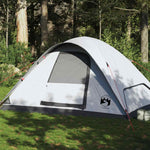 Kuppeltelt For Camping 6 Personer Hvit Blendingsstoff Vanntett