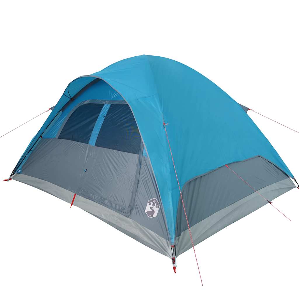 Kuppeltelt For Camping 6 Personer Blå Vanntett