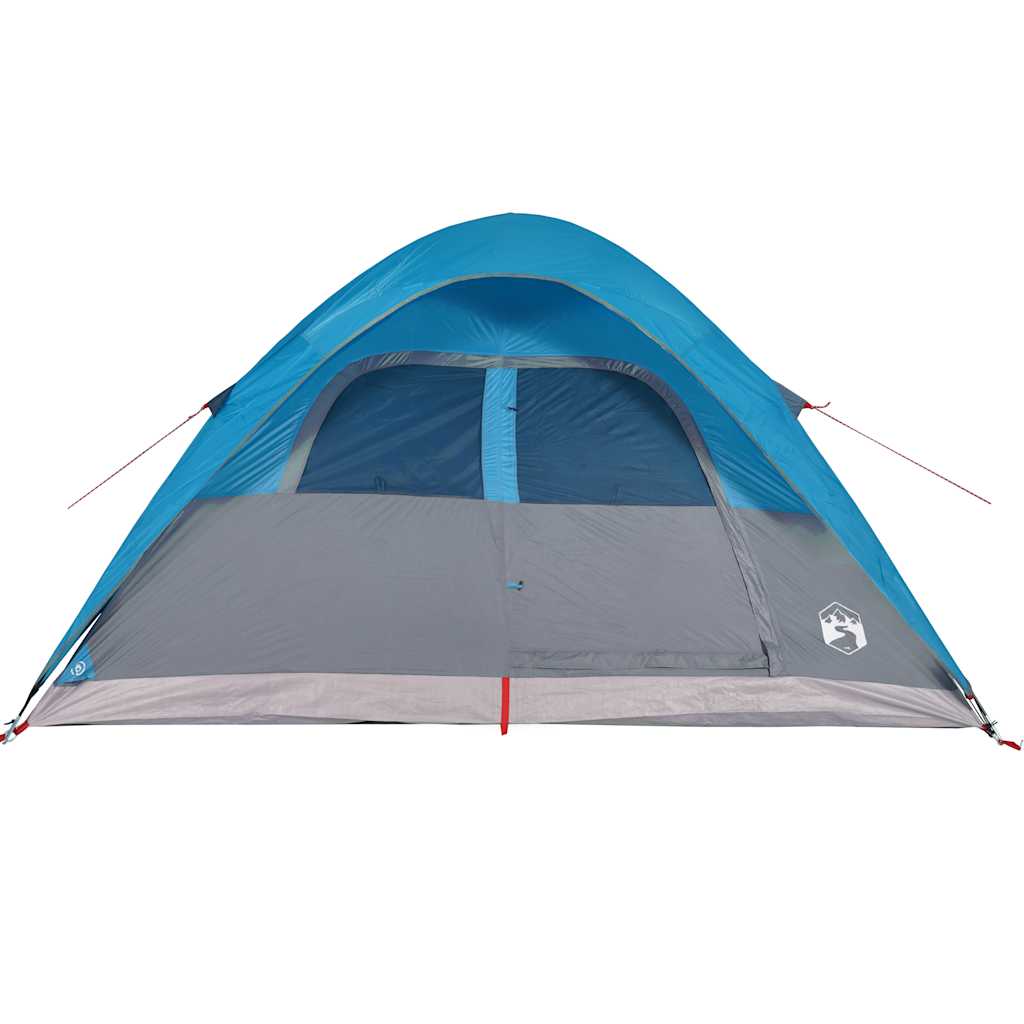 Kuppeltelt For Camping 6 Personer Blå Vanntett