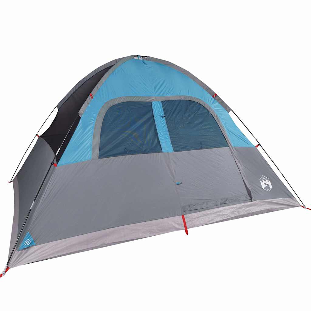 Kuppeltelt For Camping 6 Personer Blå Vanntett
