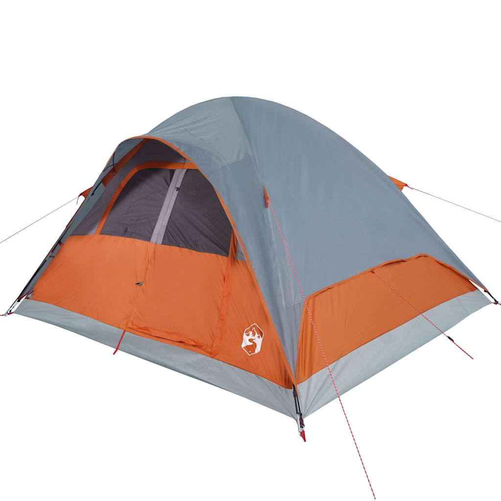 Kuppeltelt For Camping 6 Personer Oransje Vanntett