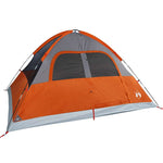 Kuppeltelt For Camping 6 Personer Oransje Vanntett