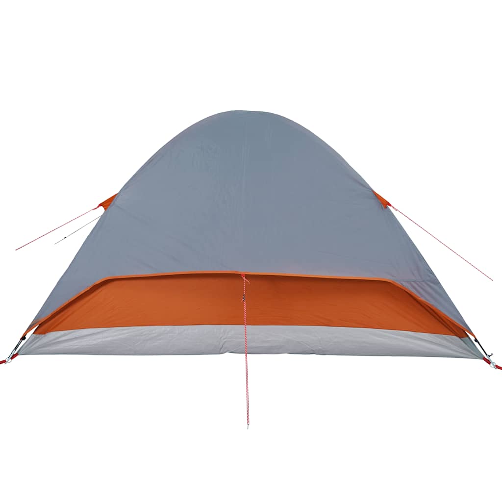 Kuppeltelt For Camping 6 Personer Oransje Vanntett