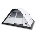 Kuppeltelt For Camping 6 Personer Hvit Blendingsstoff Vanntett