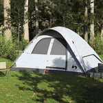 Kuppeltelt For Camping 6 Personer Hvit Blendingsstoff Vanntett