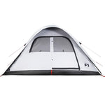 Kuppeltelt For Camping 6 Personer Hvit Blendingsstoff Vanntett