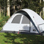 Kuppeltelt For Camping 6 Personer Hvit Blendingsstoff Vanntett