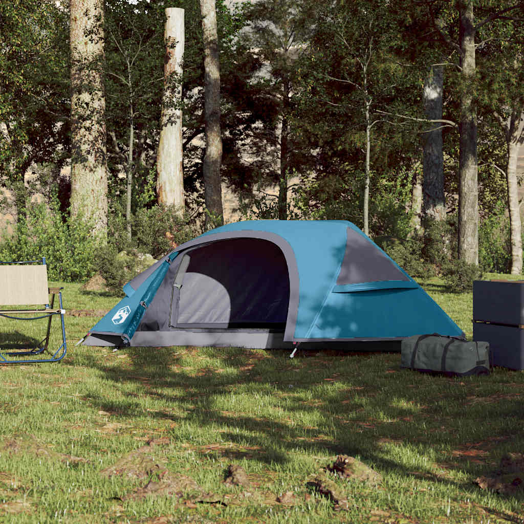 Kuppeltelt For Camping 1 Person Blå Vanntett