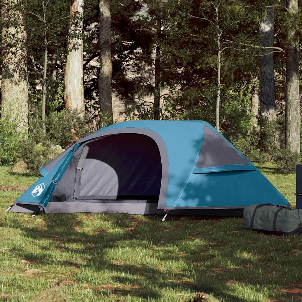 Kuppeltelt For Camping 1 Person Blå Vanntett