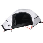 Kuppeltelt For Camping 1 Person Hvit Blendingsstoff Vanntett