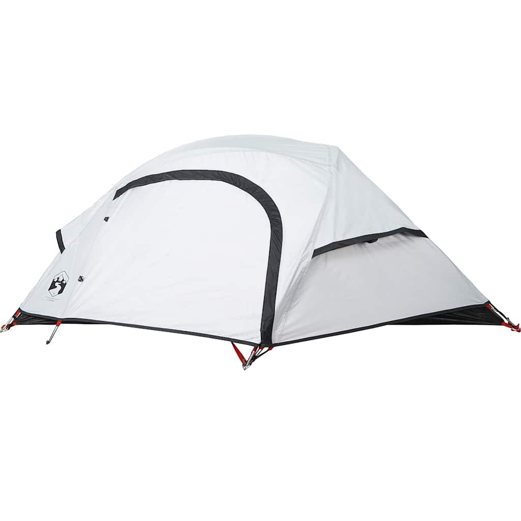 Kuppeltelt For Camping 1 Person Hvit Blendingsstoff Vanntett