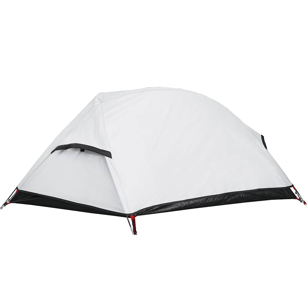 Kuppeltelt For Camping 1 Person Hvit Blendingsstoff Vanntett