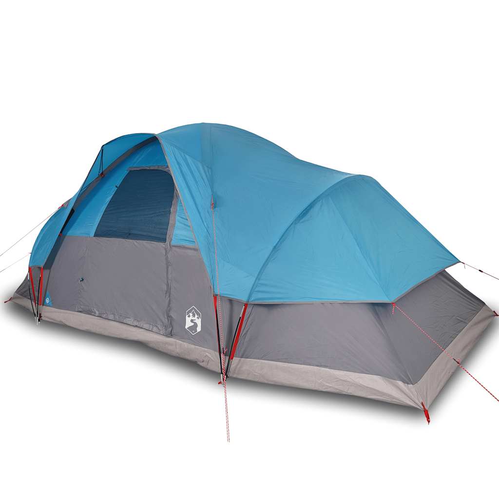 Kuppeltelt For Camping 9 Personer Blå Vanntett