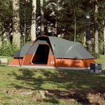 Kuppeltelt For Camping 9 Personer Oransje Vanntett