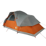 Kuppeltelt For Camping 9 Personer Oransje Vanntett