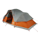 Kuppeltelt For Camping 9 Personer Oransje Vanntett