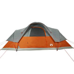 Kuppeltelt For Camping 9 Personer Oransje Vanntett