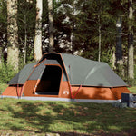Kuppeltelt For Camping 9 Personer Oransje Vanntett