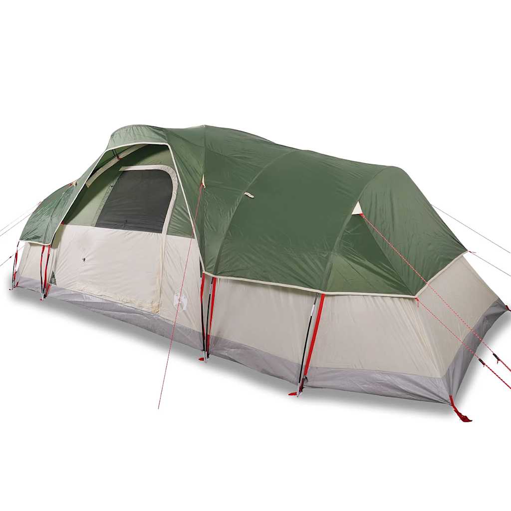 Kuppeltelt For Camping 11 Personer Grønn Vanntett