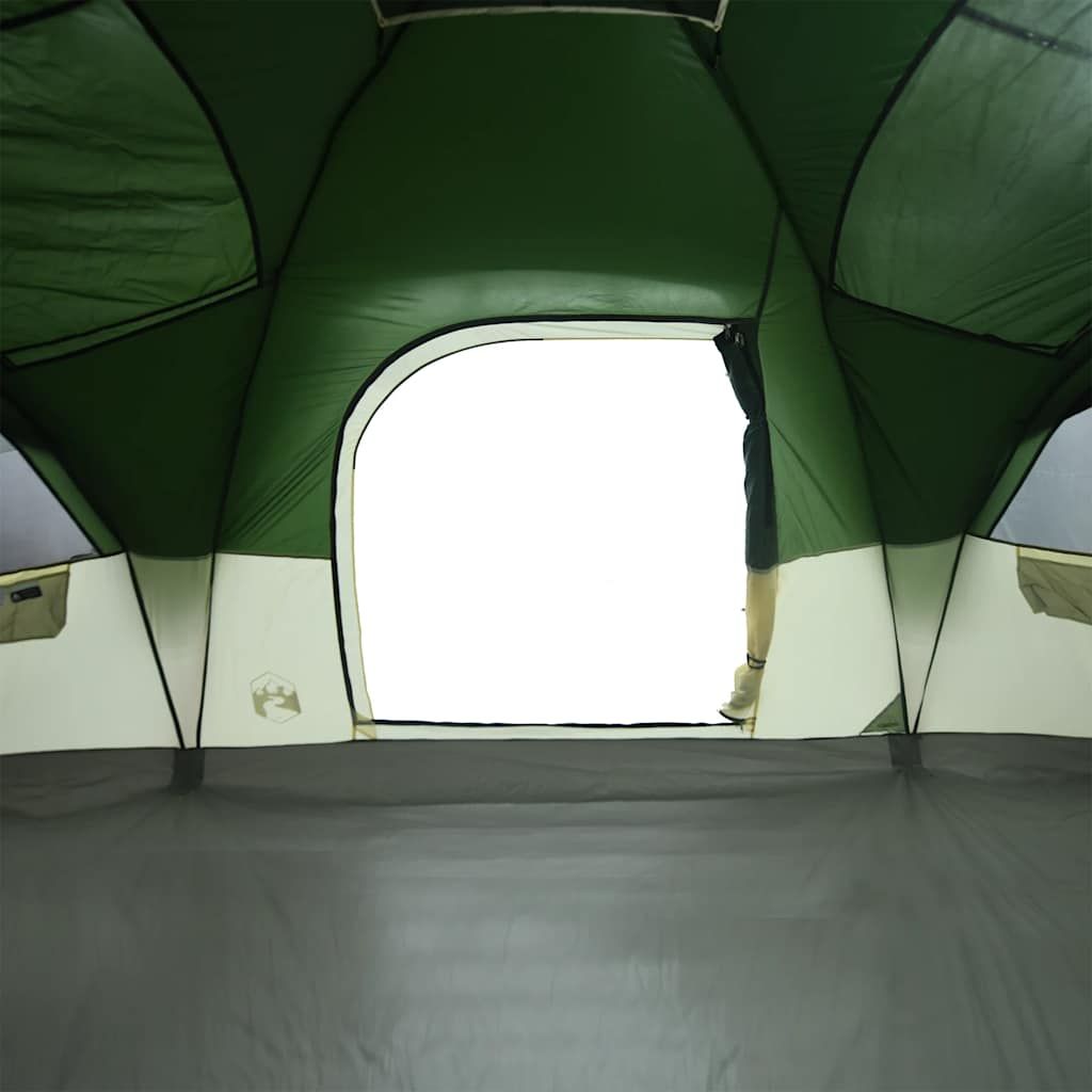 Kuppeltelt For Camping 11 Personer Grønn Vanntett