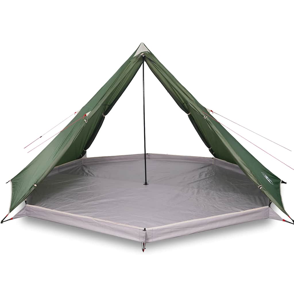 Tipi-Telt For Camping 8 Personer Grønn Vanntett