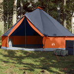 Familietelt Tipi For 6 Personer Grå Og Oransje Vanntett