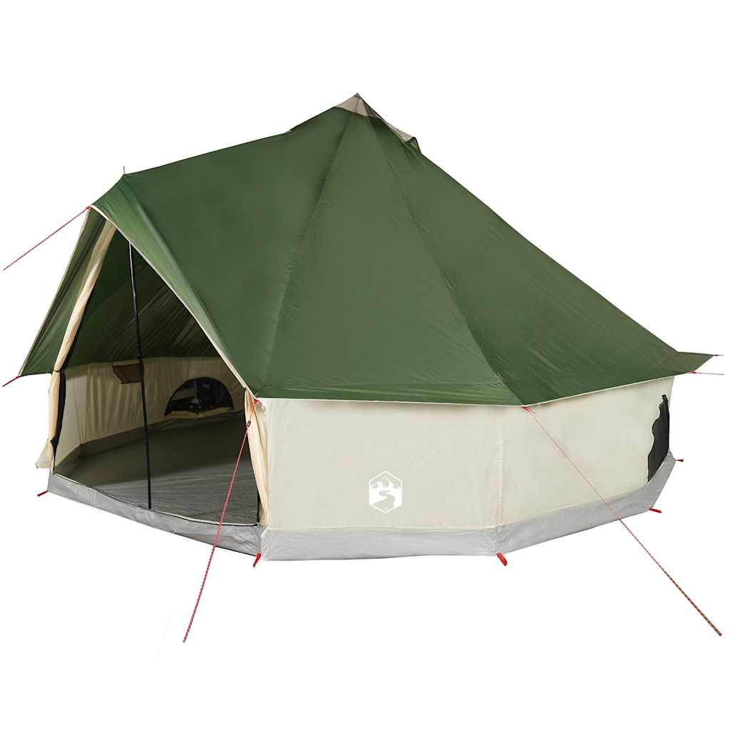 Familietelt Tipi For 10 Personer Grønn Vanntett