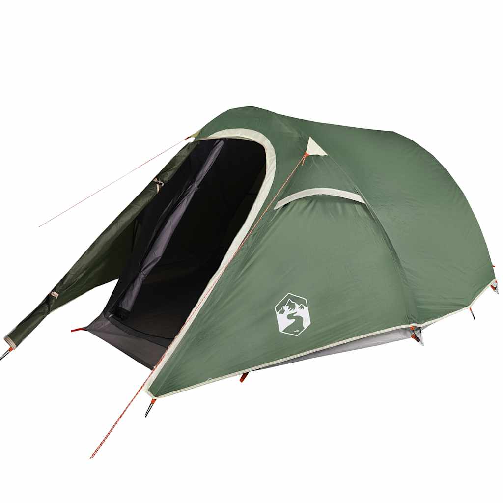 Tunneltelt For Camping 3 Personer Grønn Vanntett