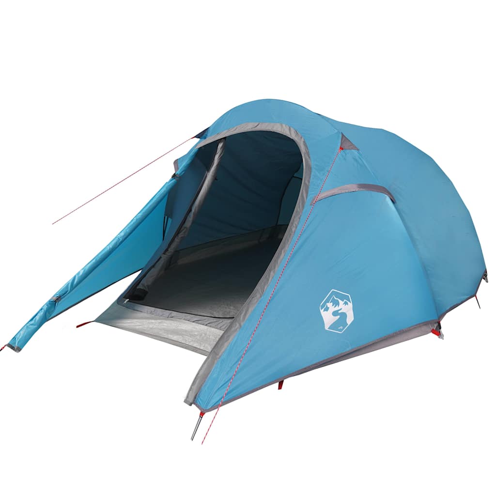 Tunneltelt For Camping 3 Personer Blå Vanntett