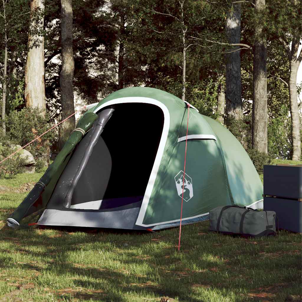 Tunneltelt For Camping 2 Personer Grønn Vanntett