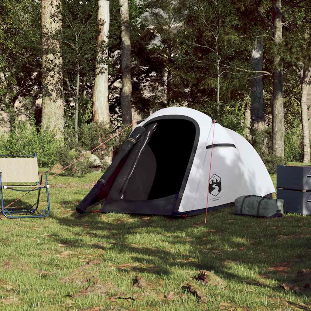 Tunneltelt For Camping 2 Personer Hvit Blendingsstoff Vanntett