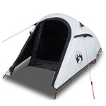 Tunneltelt For Camping 2 Personer Hvit Blendingsstoff Vanntett