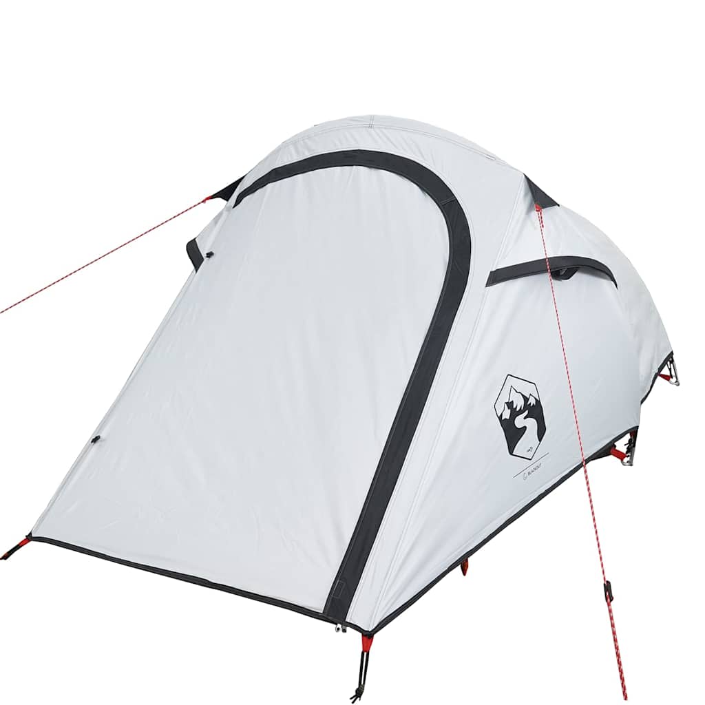 Tunneltelt For Camping 2 Personer Hvit Blendingsstoff Vanntett