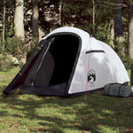 Tunneltelt For Camping 2 Personer Hvit Blendingsstoff Vanntett