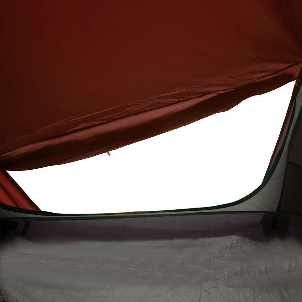 Tunneltelt For Camping 1 Person Grå Og Oransje Vanntett