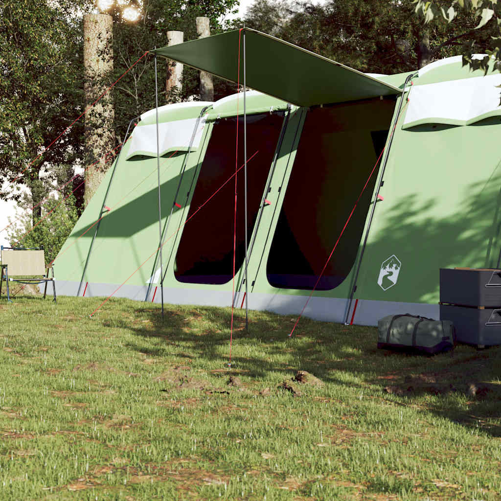 Tunneltelt For Camping 8 Personer Grønn Vanntett