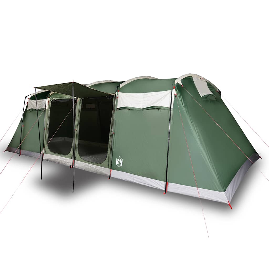 Tunneltelt For Camping 8 Personer Grønn Vanntett