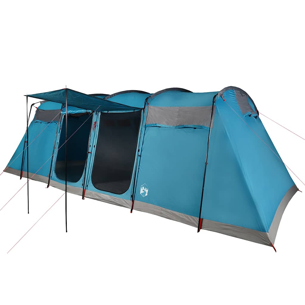 Tunneltelt For Camping 8 Personer Blå Vanntett