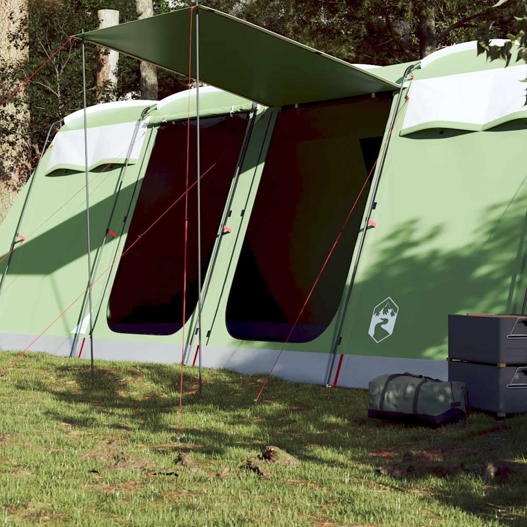 Tunneltelt For Camping 10 Personer Grønn Vanntett